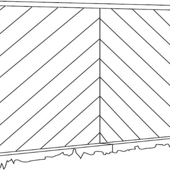 Herring bone board fence