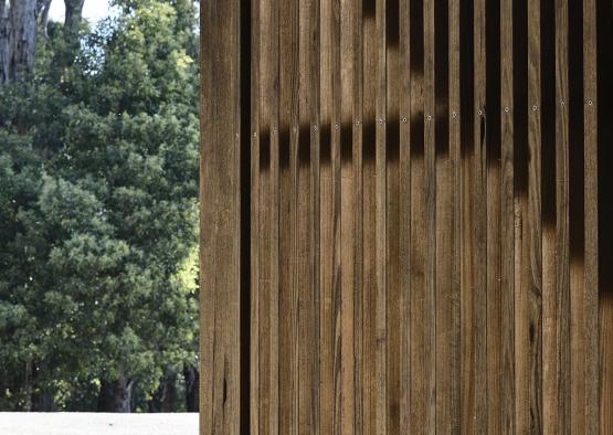 a wood slats on a wall