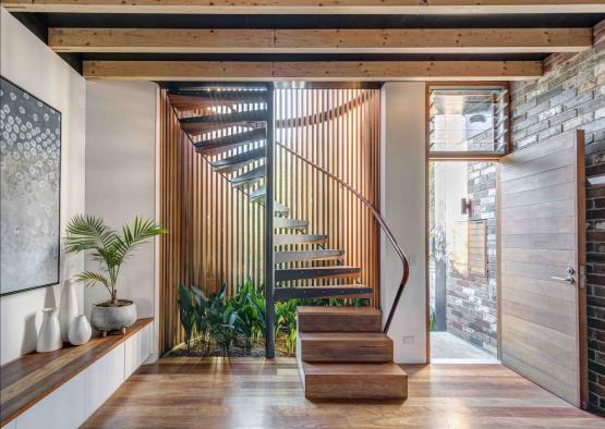 a staircase in a house