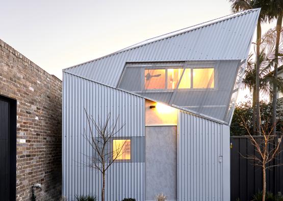 a house with a triangular shape