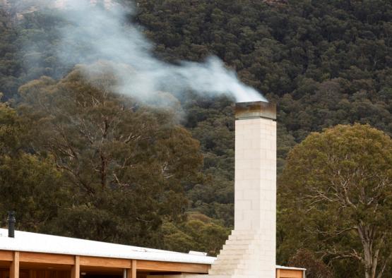 a smoke coming out of a chimney