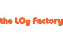 a logo with orange letters